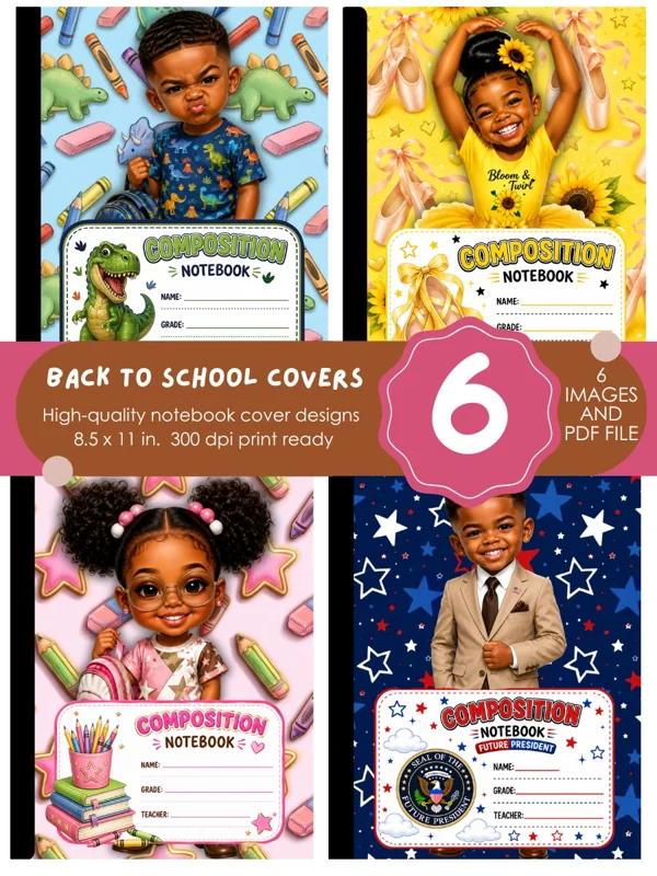 Back to School Composition Notebook Covers